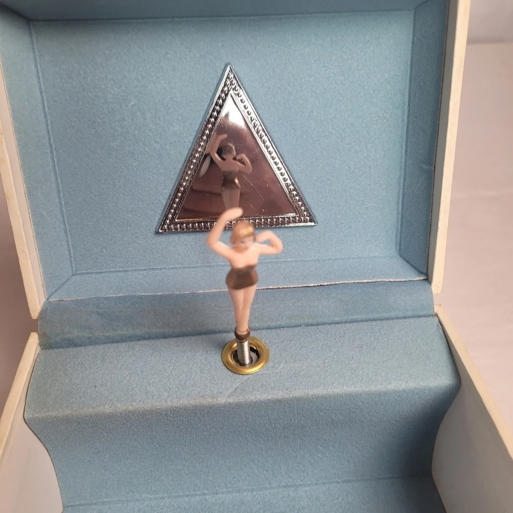 Vintage 1980's Girls Musical Ballerina Jewelry Box London Bridges Wal Mart